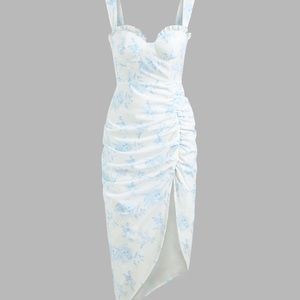 Floral high low cocktail dress